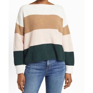 French connection Colorblock chunky knit Sweater size Medium oversized